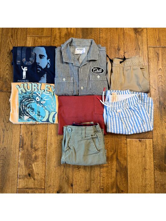 Hurley Other - Lot of 7 Boys Summer Clothing Sz 6/7 Swim Trunks Adjustable Shorts Shirts Messi